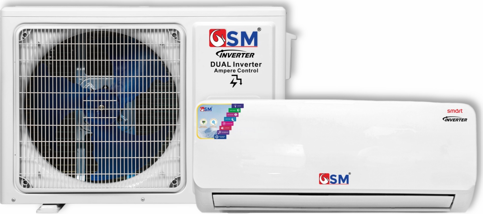 Climatiseur GSM Dual Inverter avec unité intérieure et groupe extérieur