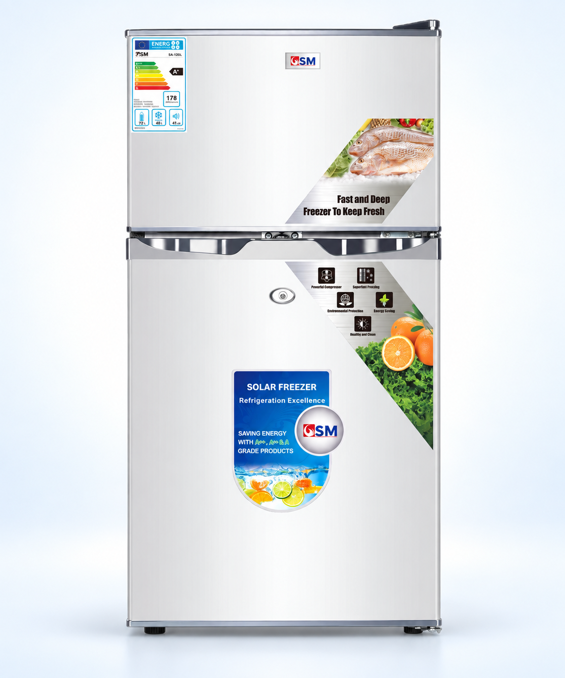 Réfrigérateur solaire GSM SMRF-012DC de 120 litres